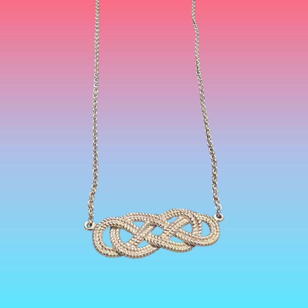 CELTIC KNOT STERLING SILVER 925 NECKLACE - Picture 2 of 6